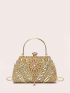 Small Box Bag Rhinestone & Tassel Decor Chain Strap