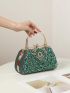 Small Box Bag Rhinestone Decor Chain Strap