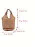 Small Straw Bag Double Handle Vacation Style