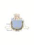 Mini Box Bag Drawstring Chain Strap