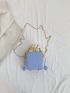 Mini Box Bag Drawstring Chain Strap