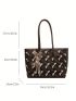 Small Tote Bag Cartoon Rabbit Print With Bag Charm