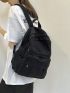 Medium Functional Backpack Solid Color