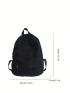 Medium Functional Backpack Solid Color