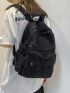 Medium Functional Backpack Solid Color