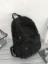 Medium Functional Backpack Solid Color