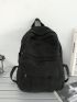 Medium Functional Backpack Solid Color