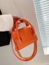 Mini Square Bag Solid Color Double Handle