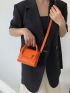 Mini Square Bag Solid Color Double Handle