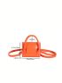 Mini Square Bag Solid Color Double Handle