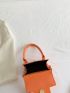 Mini Square Bag Solid Color Double Handle