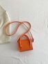 Mini Square Bag Solid Color Double Handle