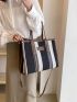 Fashion Zipper Color Tote Bag For Women, Small Shoulder Bag