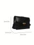 Crocodile Embossed Square Bag Flap Mini