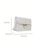 Crocodile Embossed Square Bag Flap Mini