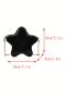 Minimalist Novelty Bag Mini Star Shaped Black