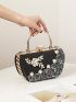 Glitter Rhinestone Decor Box Bag Small Glamorous