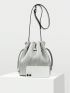 PREMIUM METALLIC DRAWSTRING DESIGN BUCKET BAG