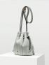 PREMIUM METALLIC DRAWSTRING DESIGN BUCKET BAG