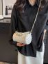 Quilted Bucket Bag Mini Chain Strap