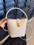 Minimalist Bucket Bag Mini Twist Lock Top Handle