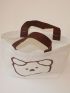 Cartoon Bear Cute Handbag, Lunch Box Bag, Handle Canvas Bag
