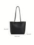 Minimalist Shoulder Tote Bag Double Handle Small With Inner Pouch