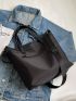 Minimalist Top Handle Bag Medium Double Handle