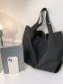 Minimalist Shopper Bag Snap Button Oversized