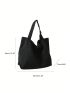 Minimalist Shopper Bag Snap Button Oversized