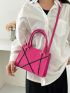 New Contrast Color Fashion Women's Handbag Oblique Shoulder Bag