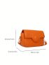 Minimalist Square Bag Mini Flap Neon Orange