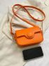 Minimalist Square Bag Mini Flap Neon Orange