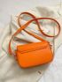 Minimalist Square Bag Mini Flap Neon Orange