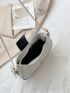 Buckle Decor Hobo Bag Small Minimalist