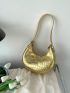 Crocodile Embossed Hobo Bag Small Funky