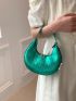 Crocodile Embossed Hobo Bag Small Funky