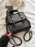 Minimalist Flap Backpack Mini Black