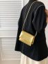 Mini Square Bag Crocodile Embossed Metallic PU Funky