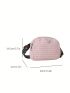 Mini Fanny Pack Baby Pink Butterfly Decor Adjustable Strap For Daily