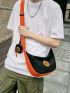 New Contrast Nylon Cloth Bag Two-Piece Unisex Diagonal Shoulder Bag