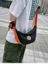 New Contrast Nylon Cloth Bag Two-Piece Unisex Diagonal Shoulder Bag