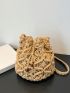 Small Crochet Bag Hollow Out Drawstring For Vacation