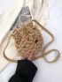 Small Crochet Bag Hollow Out Drawstring For Vacation