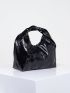 Medium Hobo Bag Black Minimalist Top Handle For Daily