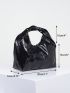 Medium Hobo Bag Black Minimalist Top Handle For Daily