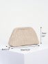 Medium Dome Bag Khaki Minimalist Clutch Bag For Daily