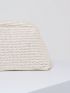 Medium Dome Bag Beige Minimalist Clutch Bag For Daily