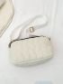 Small Square Bag Quilted Adjustable Strap For Daily