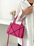 New Contrast Color Fashion Women's Handbag Oblique Shoulder Bag